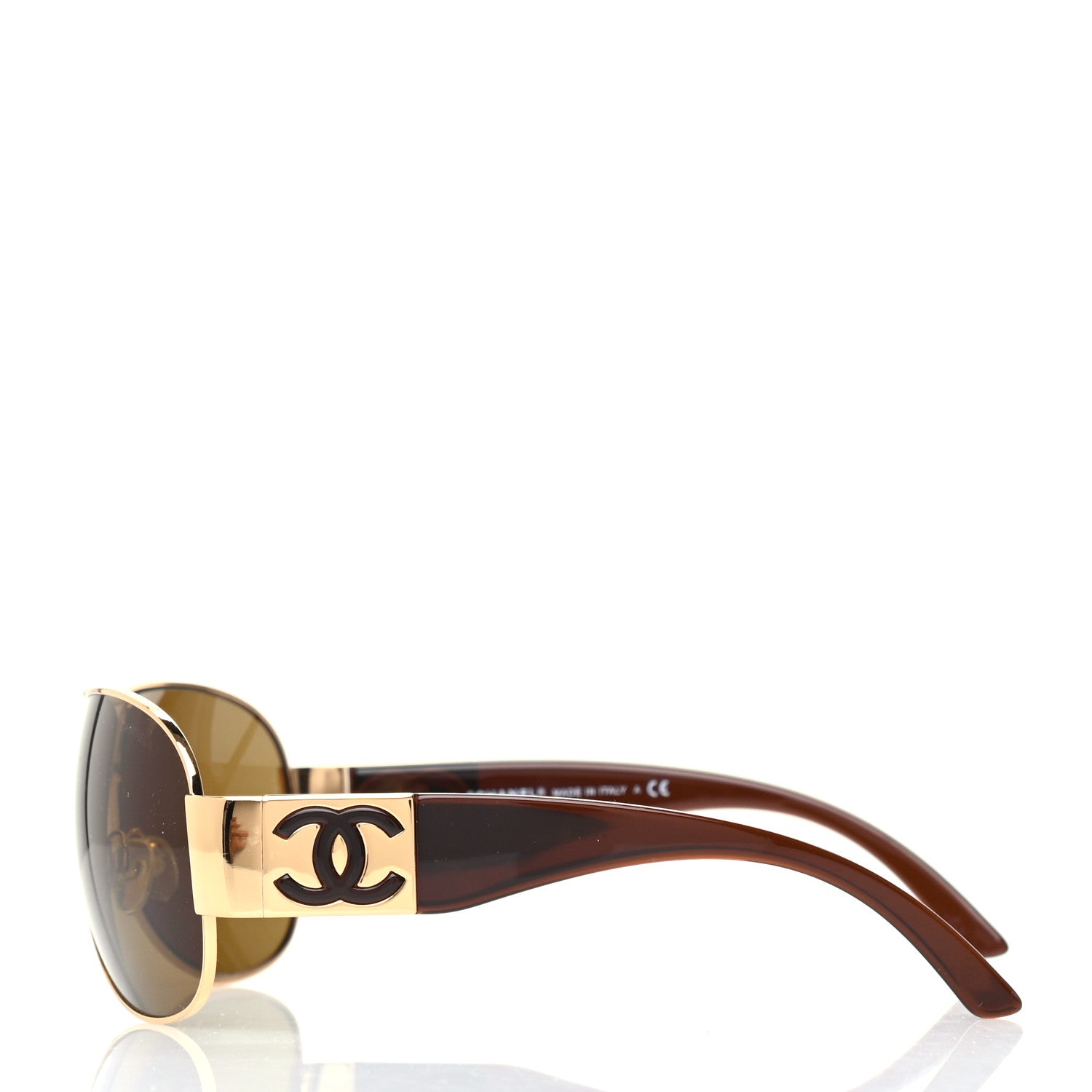 Chanel Metal Aviator CC Sunglasses 4128 Brown 3 of 9