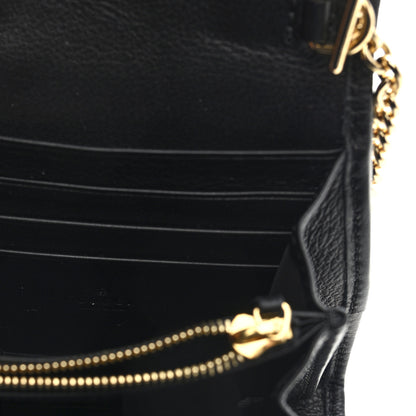 Gucci Roxy Calfskin Medium Blondie Chain Wallet Black 6 of 9