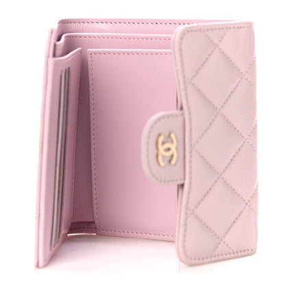 Chanel Caviar Quilted Compact Flap Wallet Light Pink 5 of 12