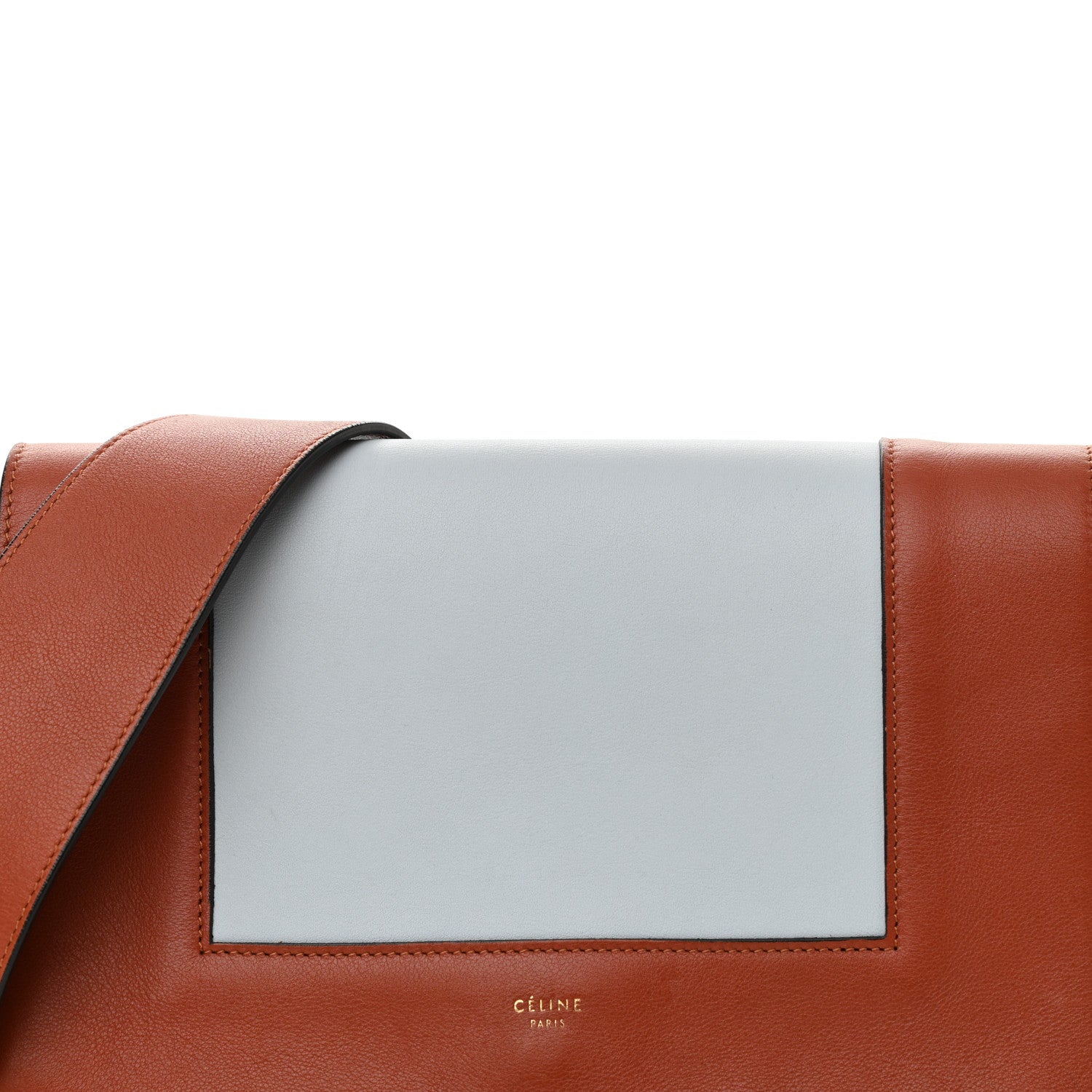 Celine Shiny Smooth Calfskin Medium Frame Shoulder Bag Maple Frost 8 of 10