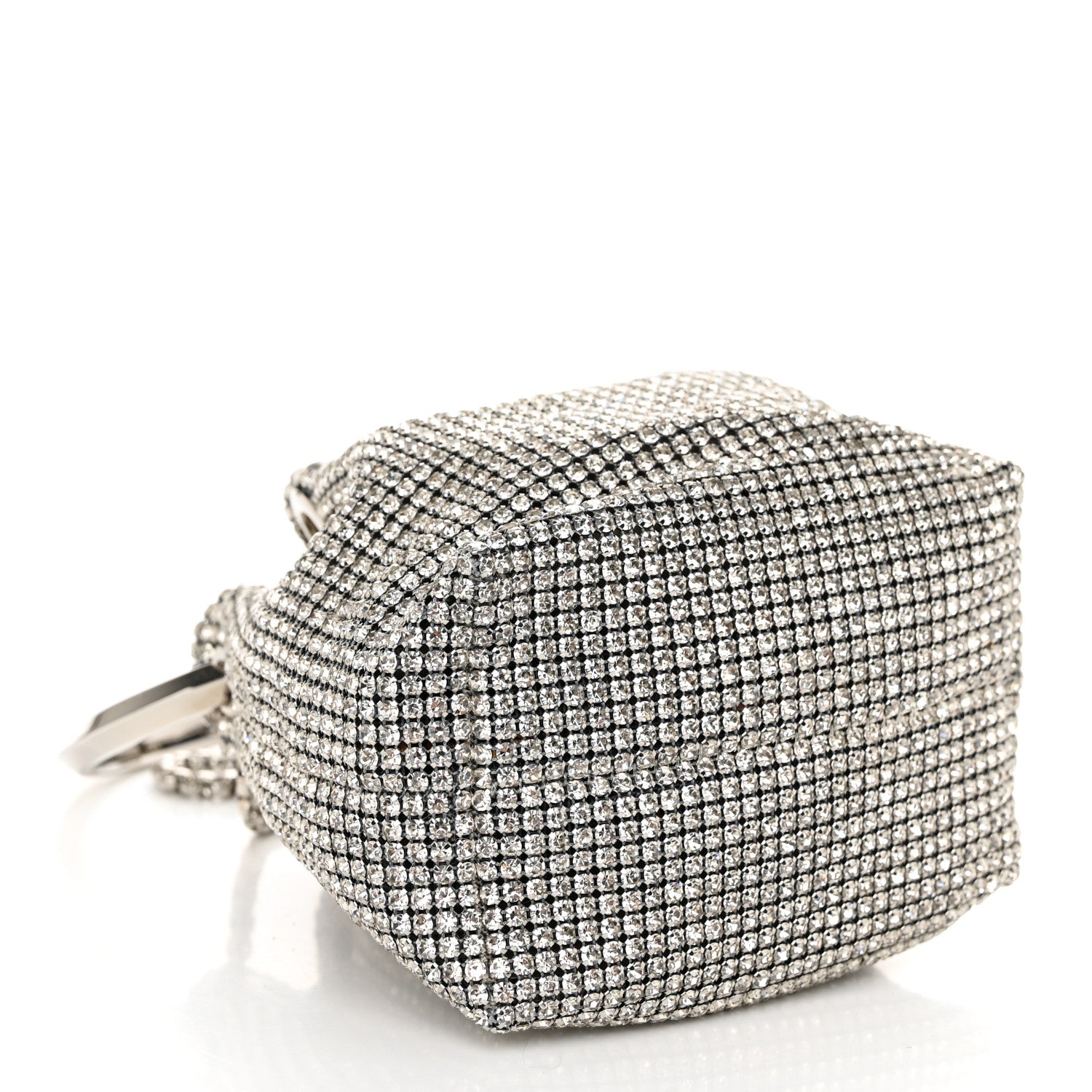 Jimmy Choo Satin Crystal Embellished Micro Bon Bon Bag Silver 4 of 11