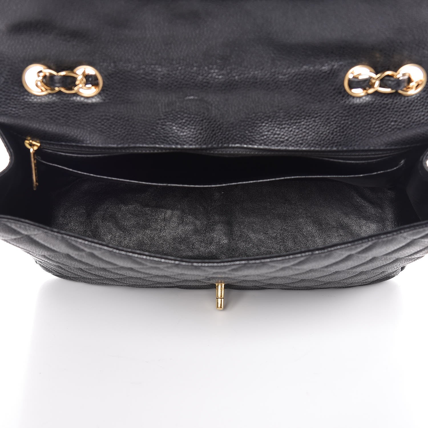 Chanel Caviar Quilted Jumbo Single Flap Black 6 of 20