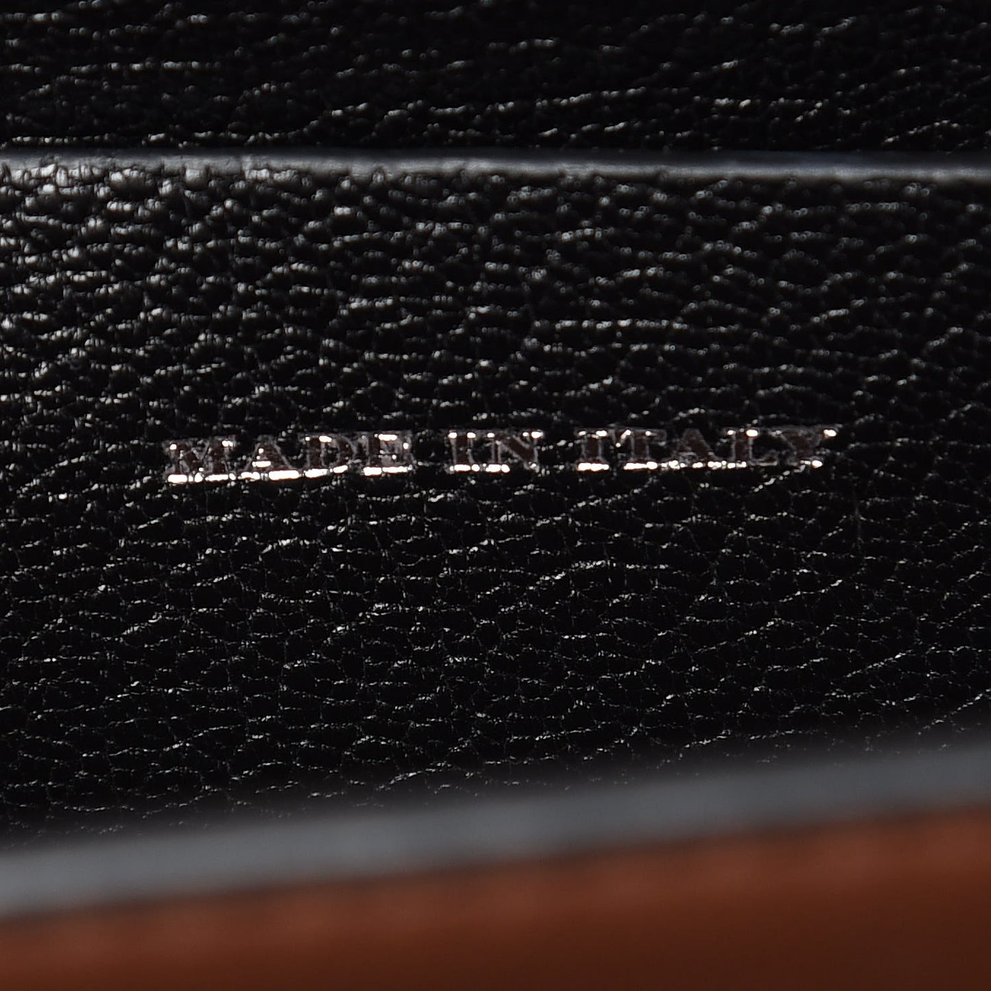 Calfskin Small D-Ring Bag Tan Black