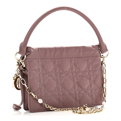 Christian Dior Lambskin Cannage Milly Mini Drawstring Bag Pink Peony 3 of 10