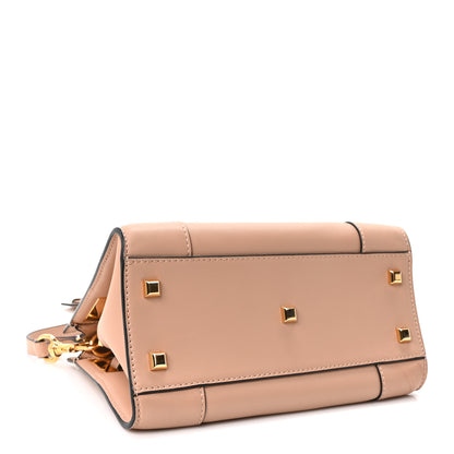 Valentino Garavani Calfskin Twist Lock My Rockstud Shoulder Bag Poudre 4 of 9
