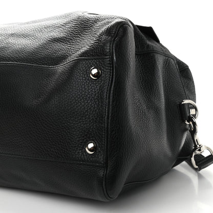 Gucci Pebbled Calfskin Soho Carry On Duffle Black 10 of 16
