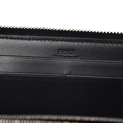 Fendi Vitello Liberty Fun Fair Studded Zip Around Wallet Black Multicolor 6 of 7