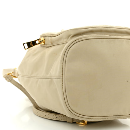 Prada Re-Nylon Saffiano Duet Bucket Crossbody Bag Deserto 8 of 9
