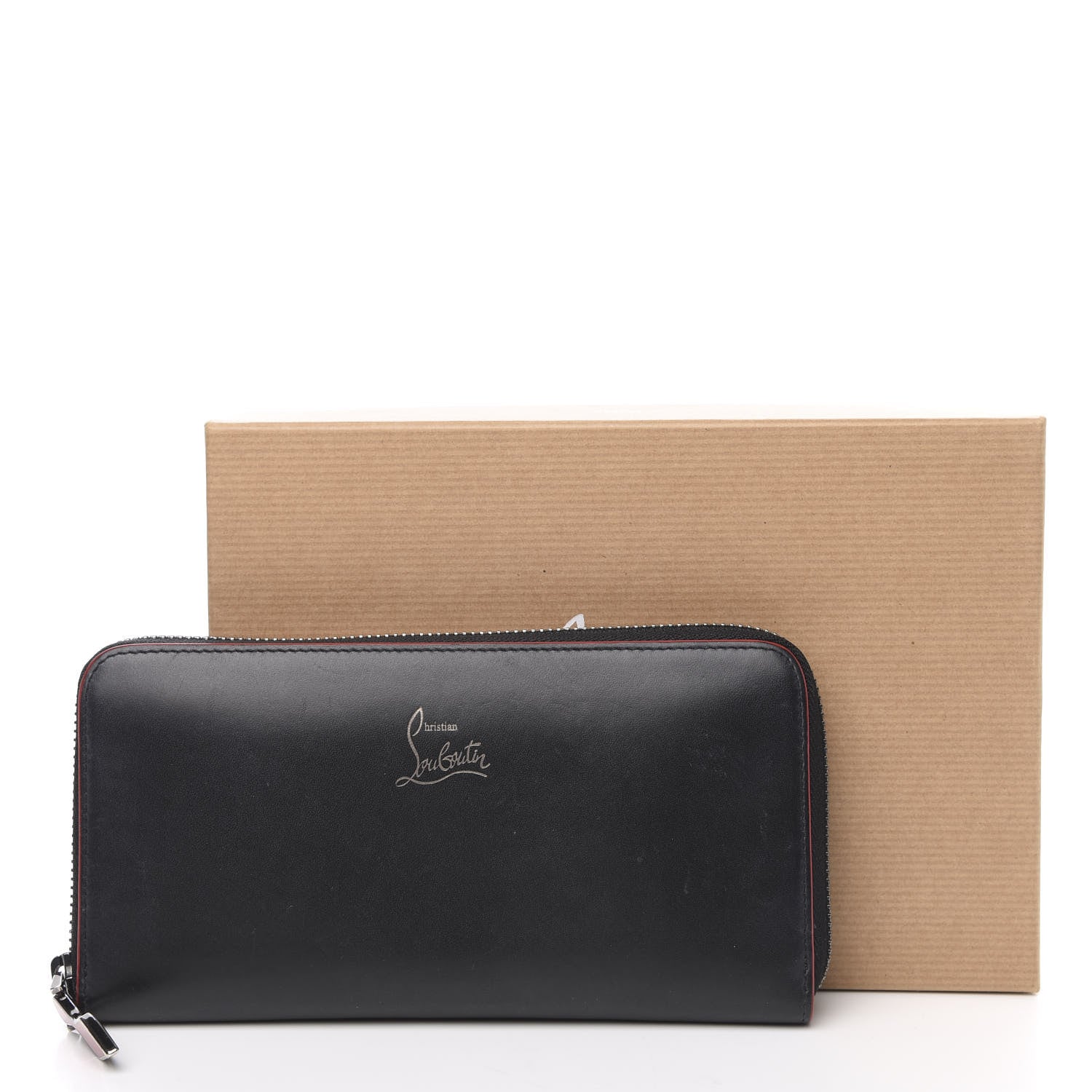 Christian Louboutin Calfskin Panettone Zip Around Wallet Black 11 of 12