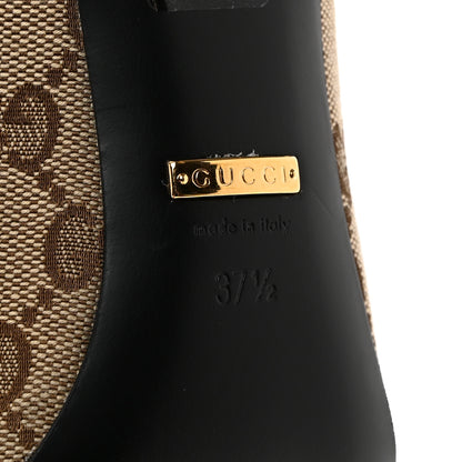 Balenciaga X GUCCI GG Monogram Square Knife 80mm Pumps 37.5 Beige Ebony 9 of 10