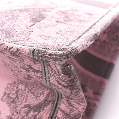 Christian Dior Canvas Embroidered Large Dioriviera Toile De Jouy Book Tote Pink 17 of 17