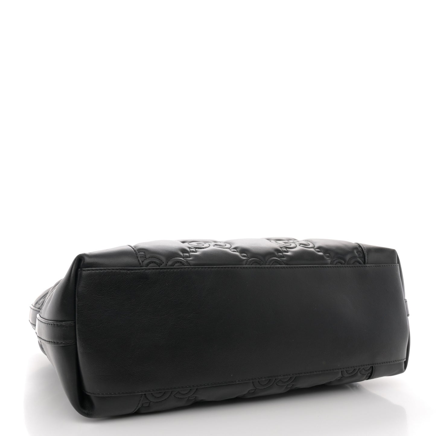 Calfskin GG Matelasse Medium Ophidia Shopping Tote Black