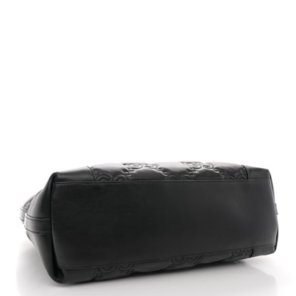 Gucci Calfskin GG Matelasse Medium Ophidia Shopping Tote Black 4 of 12