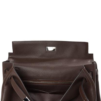 Hermes Taurillon Clemence Kelly Retourne 35 Chocolate 16 of 37