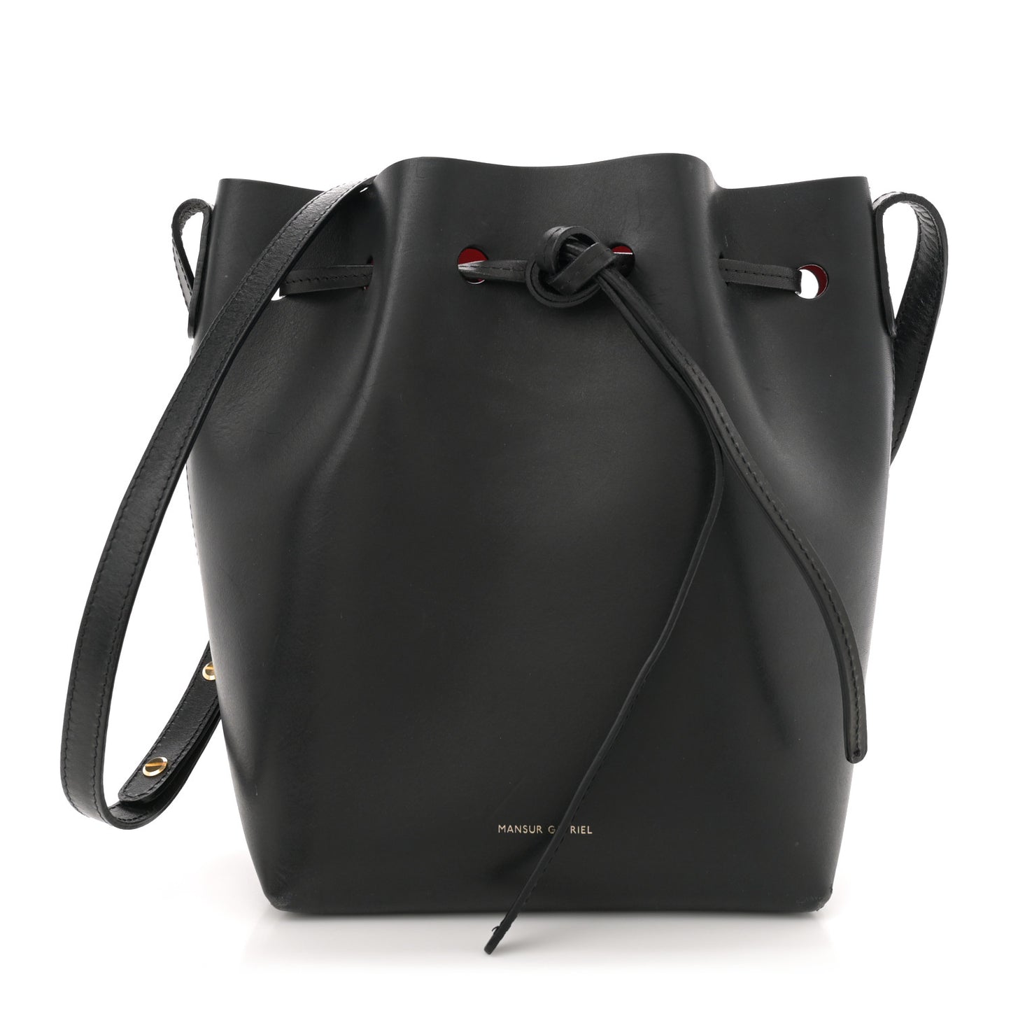 Calfskin Bucket Bag Black Flamma