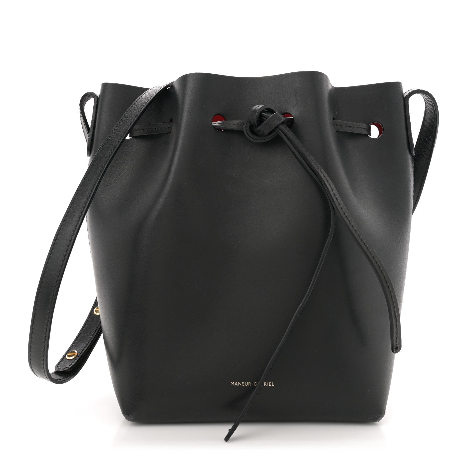 Mansur Gavriel Calfskin Bucket Bag Black Flamma 1 of 15