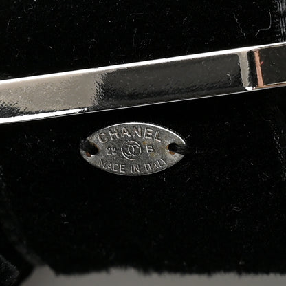 Chanel Velvet Bow CC Hair Clip Black 3 of 6