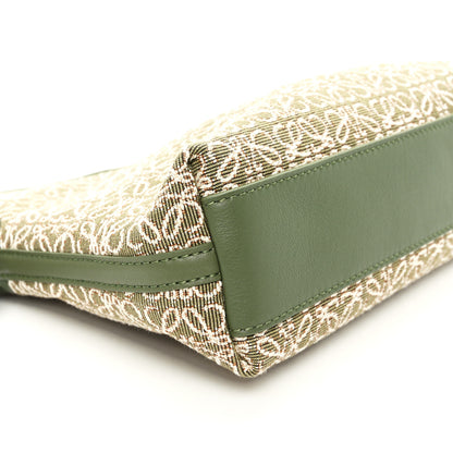 Loewe Jacquard Anagram Calfskin Mini Flamenco Knot Clutch Avocado Green 8 of 9