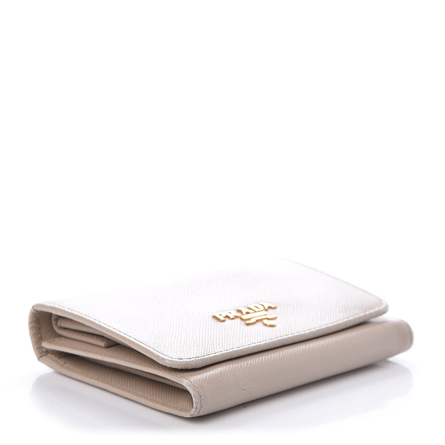 Prada Saffiano Metal Tri-Fold Wallet Cammeo 4 of 8