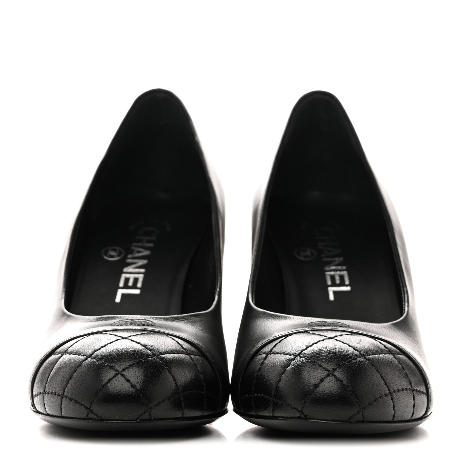 CHANEL ハイヒール Chanel Lambskin Pearl Cap Toe Pumps 35 Black 1858811 – FASHIONPHILE