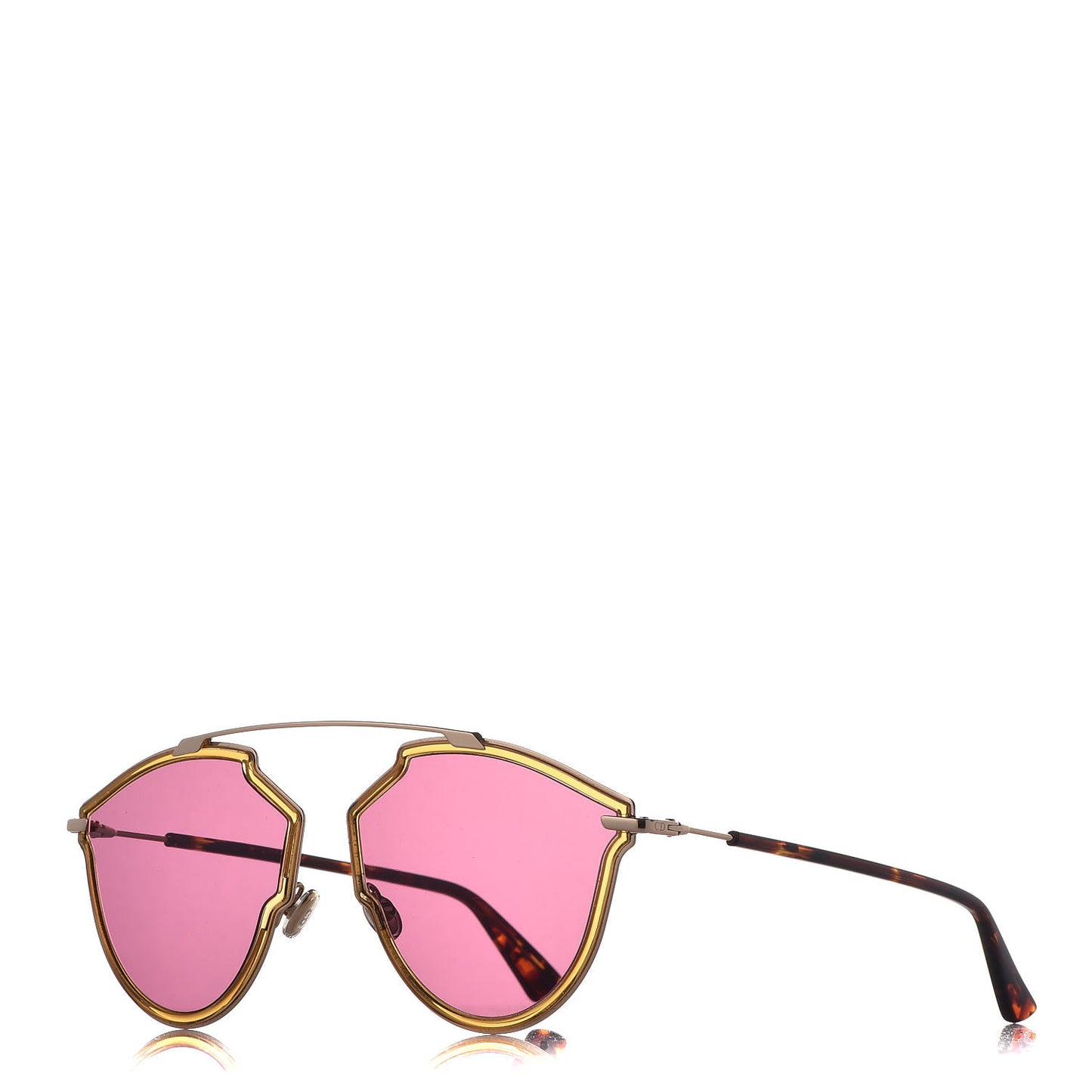 So Real Rise Sunglasses Yellow Gold Pink Havana