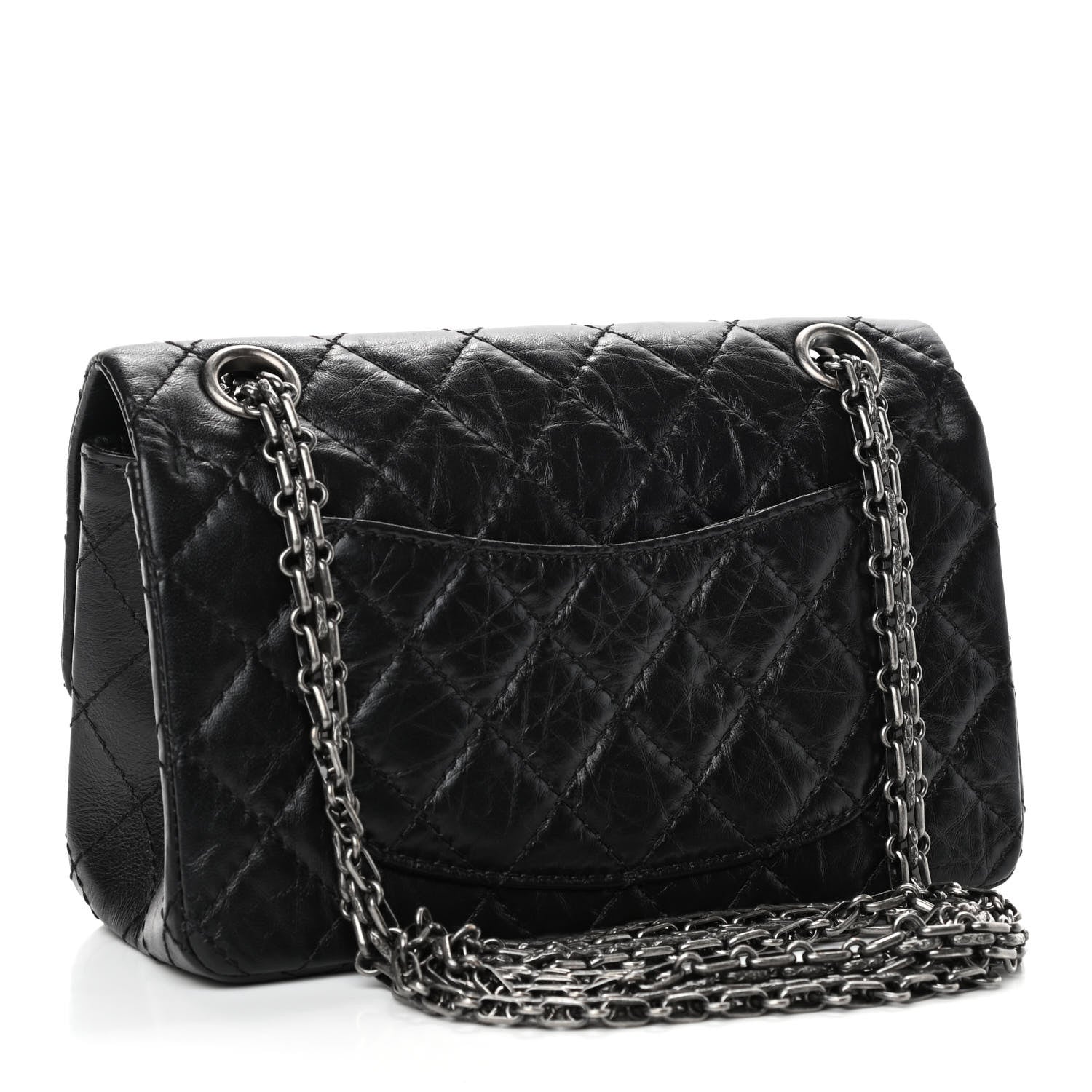Chanel Aged Calfskin Quilted 2.55 Reissue Mini Flap Black 2 of 4