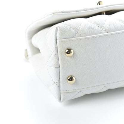 Chanel Iridescent Caviar Quilted Extra Mini Coco Handle Flap Ivory 7 of 11