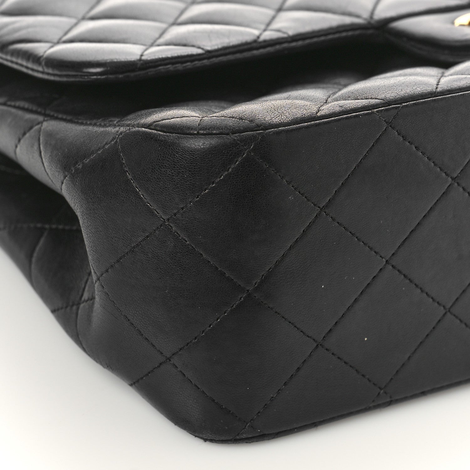 Chanel Lambskin Quilted Jumbo Double Flap Black 8 of 11