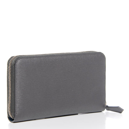 Fendi Vitello Elite QuTweet Studded Zip Around Wallet Asfalto Multicolor 3 of 9