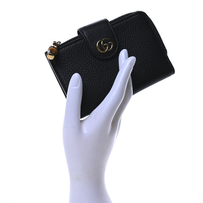 Gucci Piuma Calfskin Medium Bamboo Double G Wallet Black 2 of 7