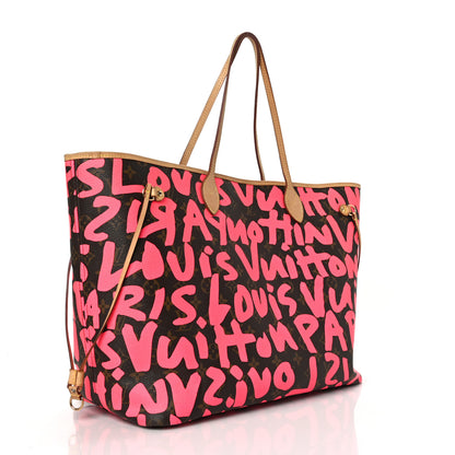 Louis Vuitton Monogram Graffiti Neverfull GM Fuchsia 3 of 10