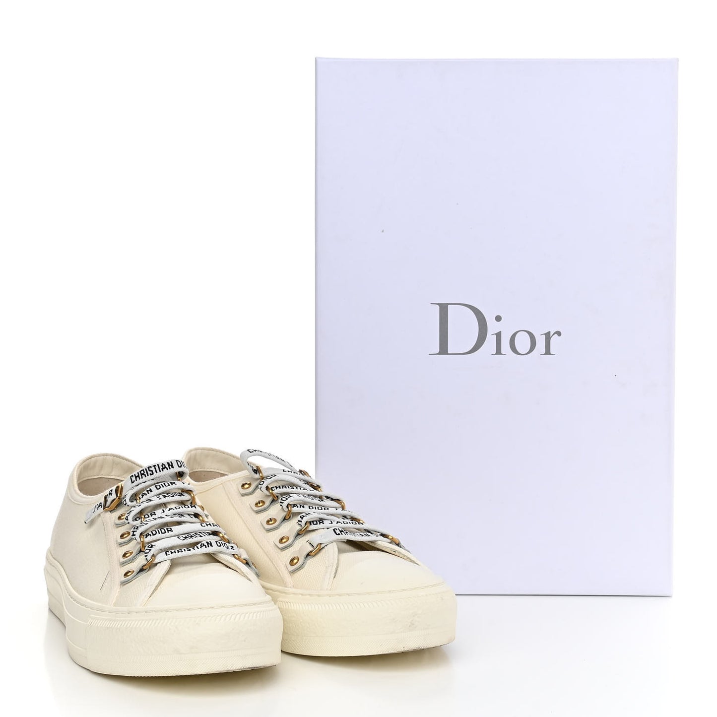 Canvas Dot Walk'N'Dior Low Top Sneakers 39 Milk