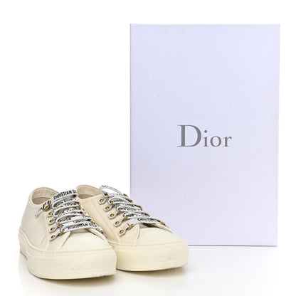 Christian Dior Canvas Dot Walk'N'Dior Low Top Sneakers 39 Milk 10 of 10