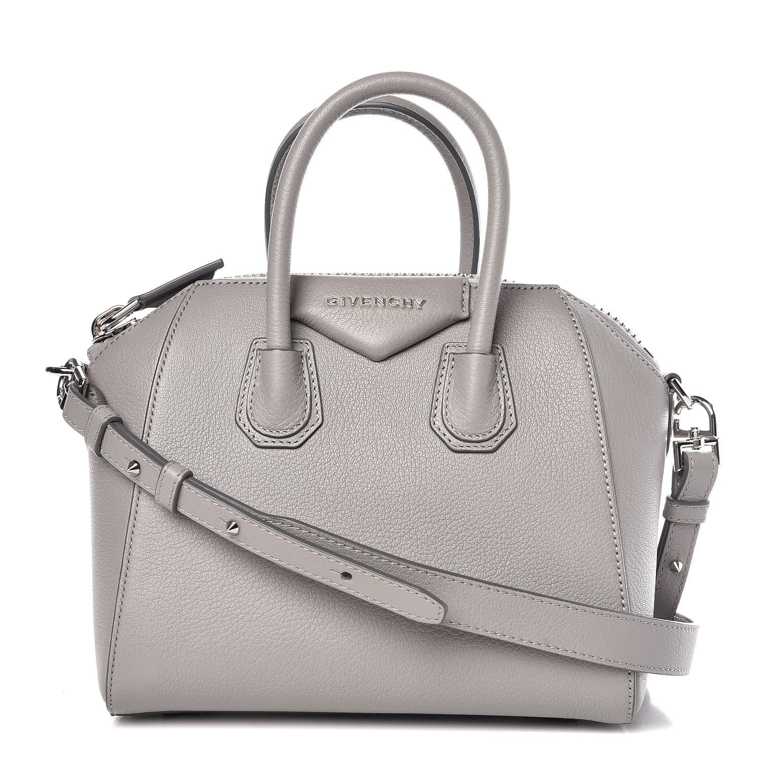 Givenchy Sugar Goatskin Mini Antigona Pearl Grey 1 of 9