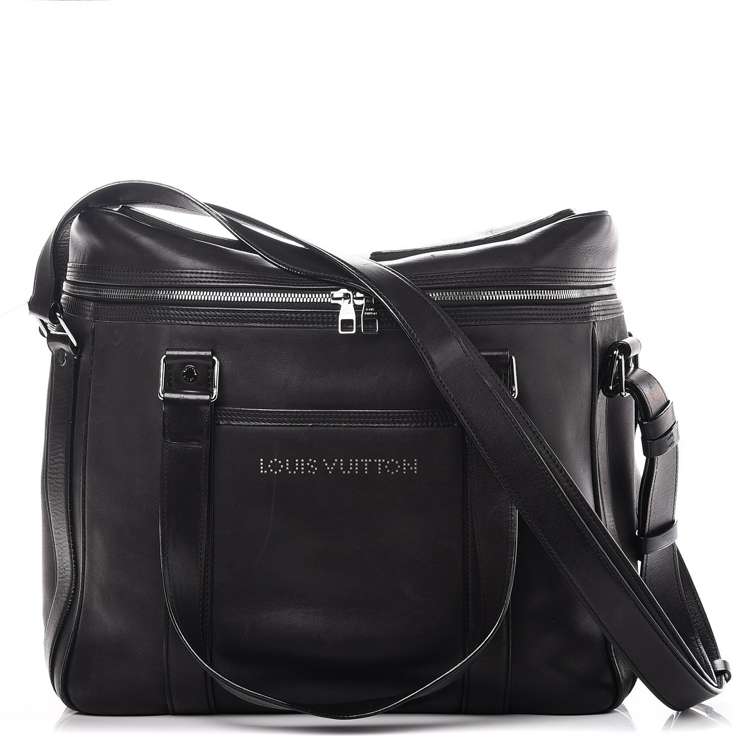 Louis Vuitton Bequia Leather 2 Way DJ Bag Black 1 of 10