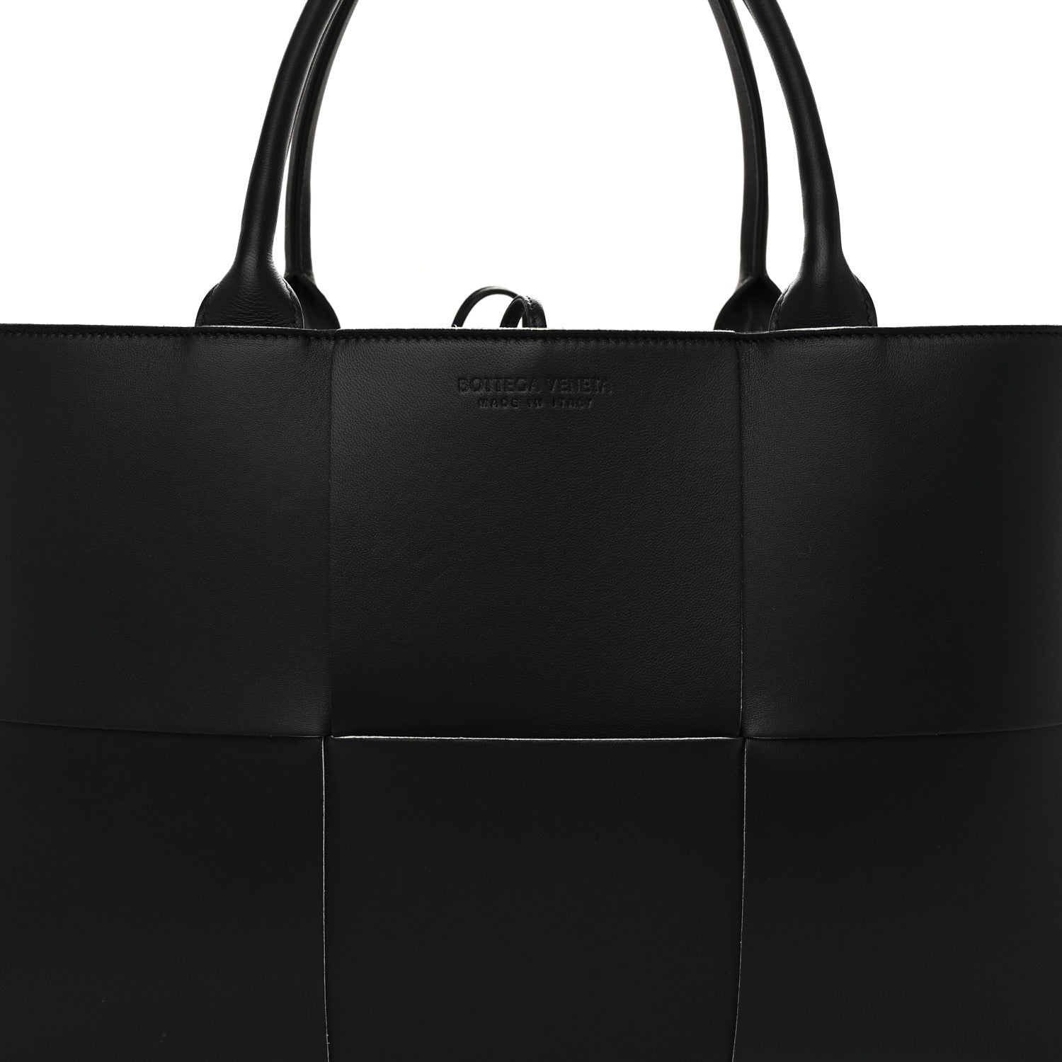 Bottega Veneta Nappa Maxi Intrecciato Arco Tote Black White 8 of 10
