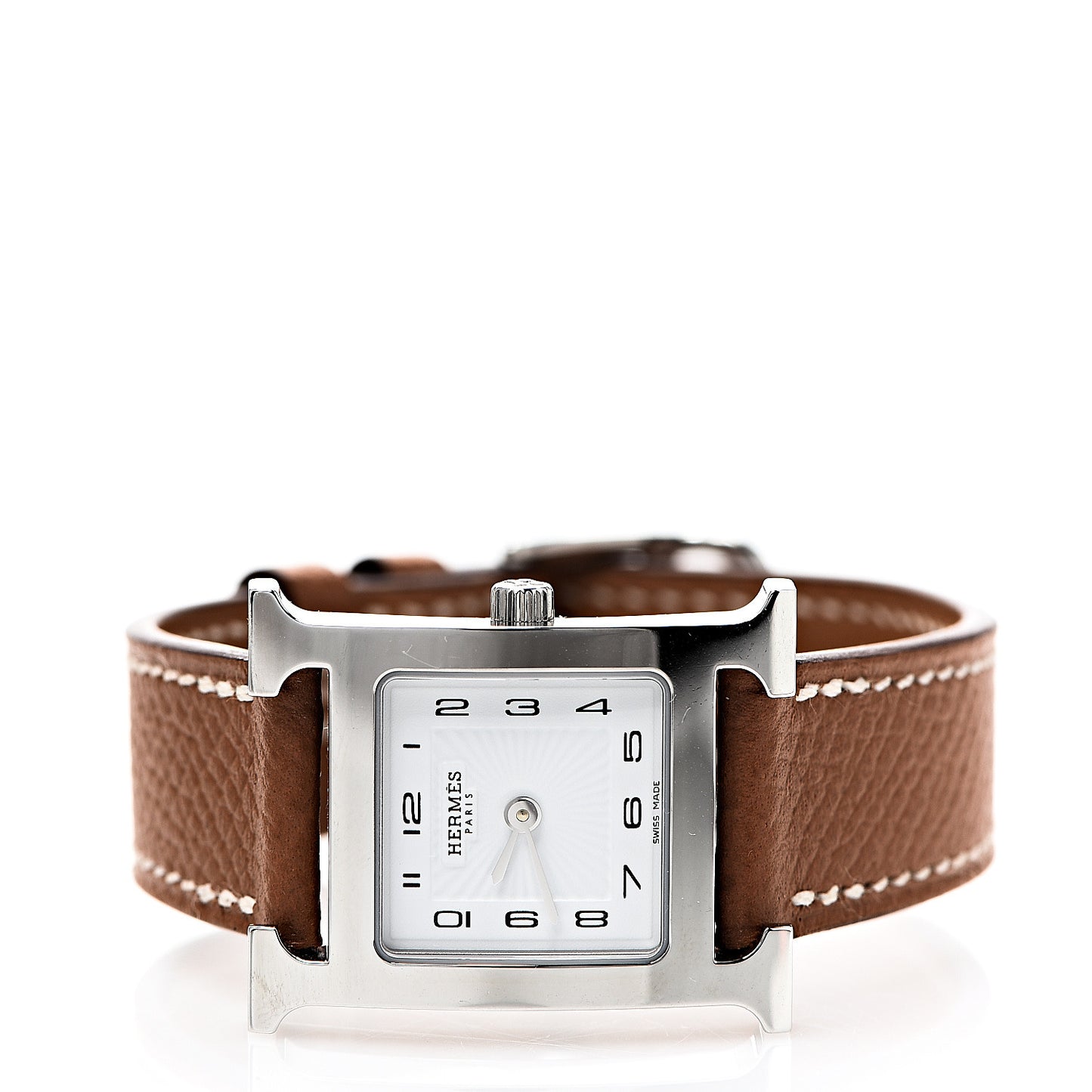 Stainless Steel Epsom 21mm Heure H Hour Quartz Watch Gold