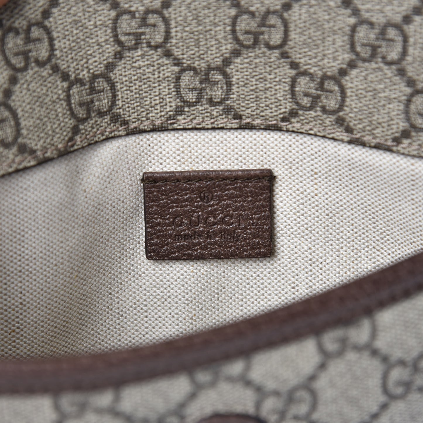 GG Supreme Monogram Neo Vintage Web Belt Bag Brown