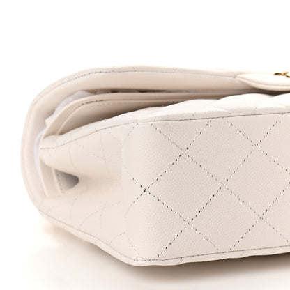 Chanel Caviar Quilted Small Double Flap White 8 of 9