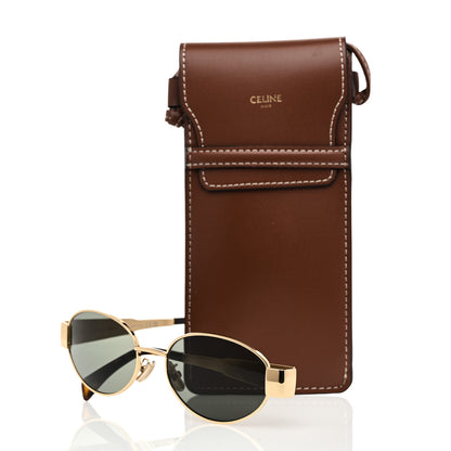 Celine Metal Triomphe 01 Sunglasses CL40235U Gold Green 7 of 7