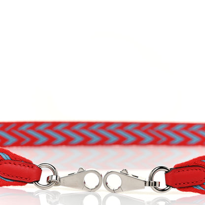 Hermes Toile Swift 25mm Sangle ZigZag Shoulder Strap Rouge De Coeur Bleu Du Nord 4 of 4