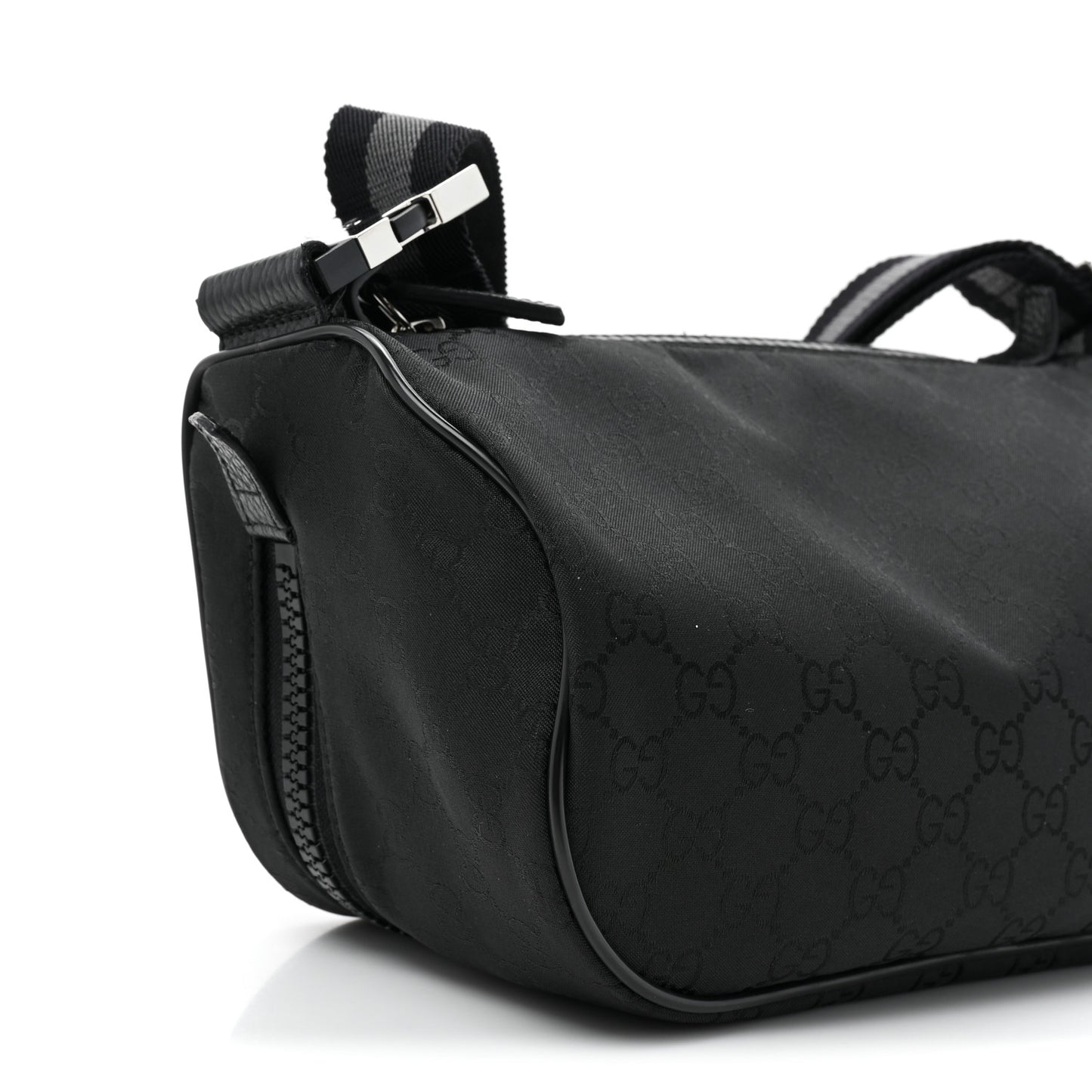 Nylon Monogram Fanny Pack Belt Bag Black