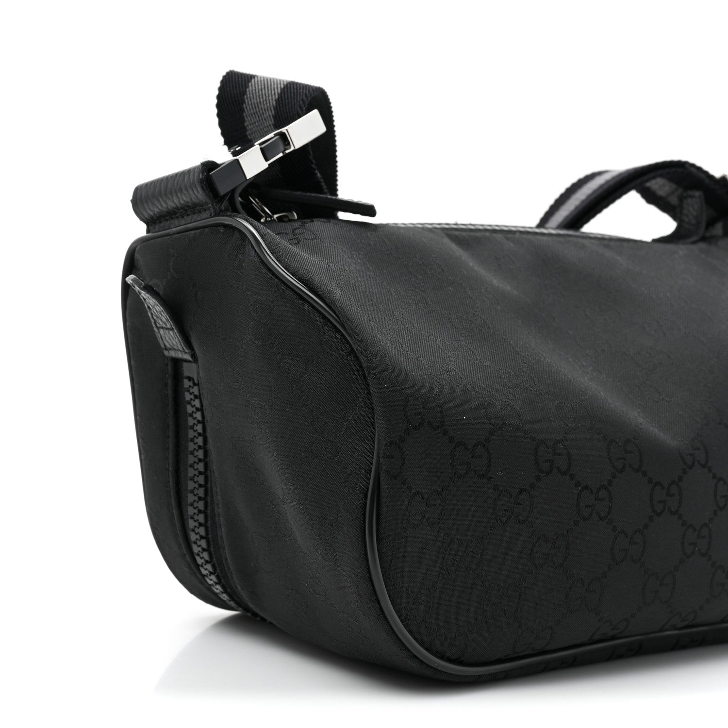 Gucci Nylon Monogram Fanny Pack Belt Bag Black 12 of 12