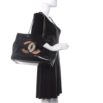 Chanel Vinyl Lipstick Ligne Tote Black 2 of 17