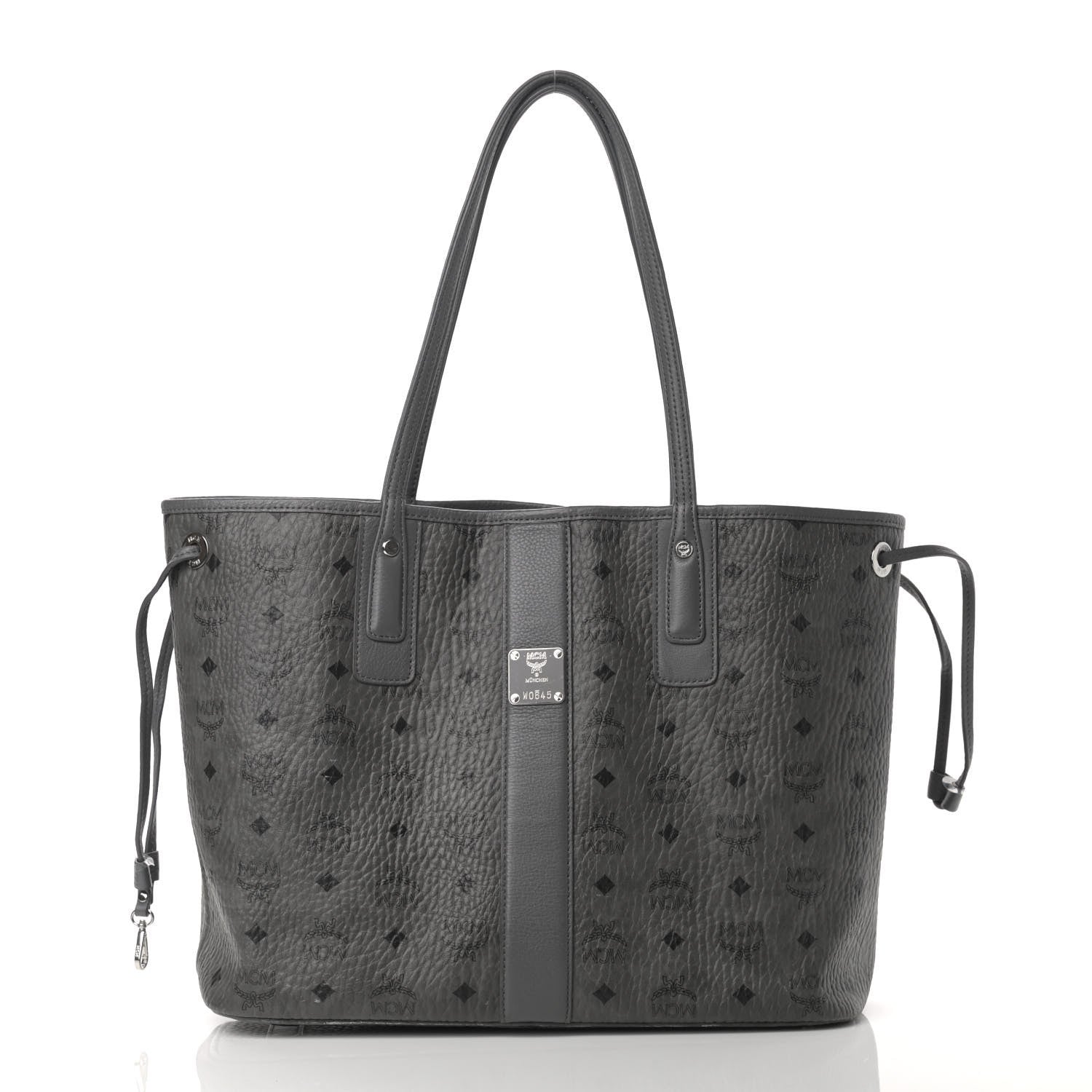 MCM Visetos Medium Liz Reversible Shopper Tote Black 3 of 25