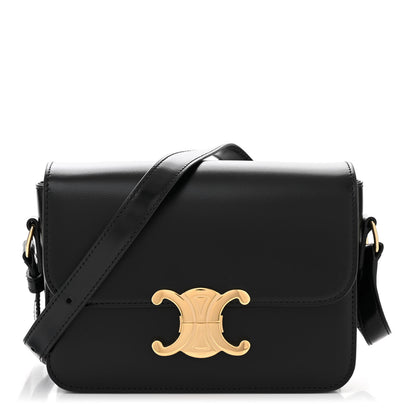 Celine Shiny Calfskin Teen Triomphe Black 1 of 10