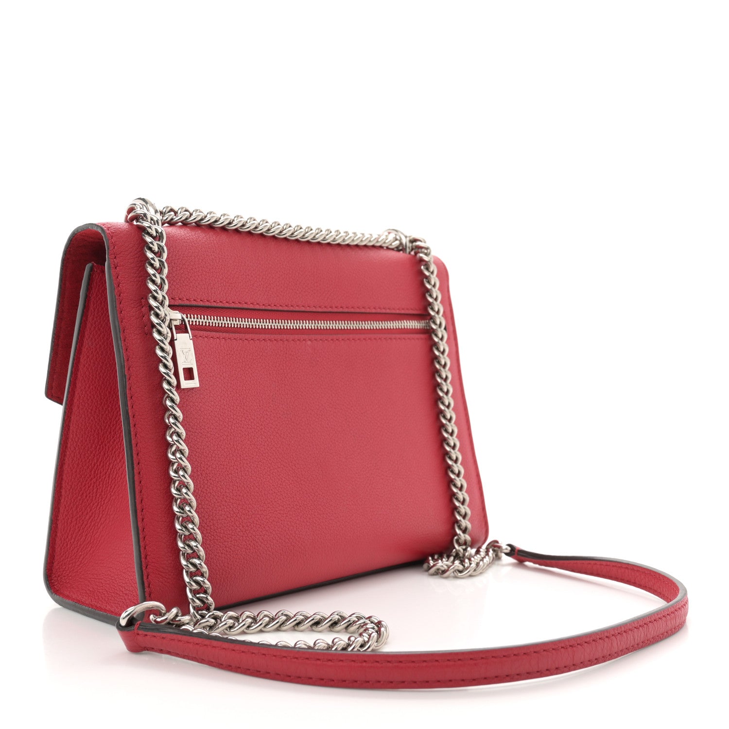 Louis Vuitton Soft Calfskin Mylockme Chain Bag BB Rubis 3 of 12