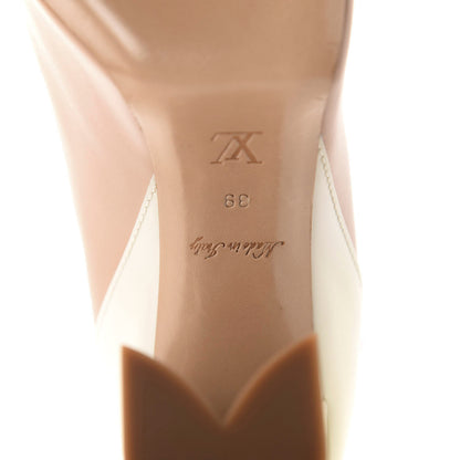Louis Vuitton Calfskin Patent Matchmake Cross Pumps 39 Blush White 8 of 11