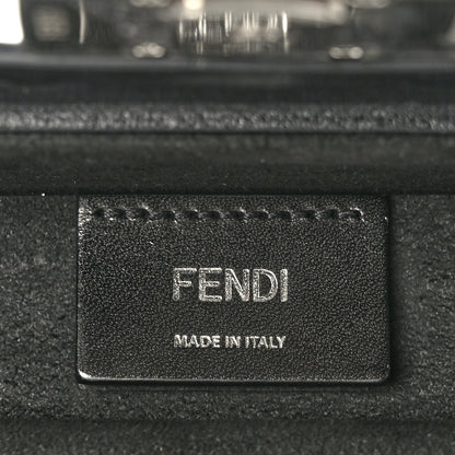 Fendi Recycled Fabric Jacquard Vitello Astro FF 1974 Mini Baguette Trunk Asfalto Black 6 of 9
