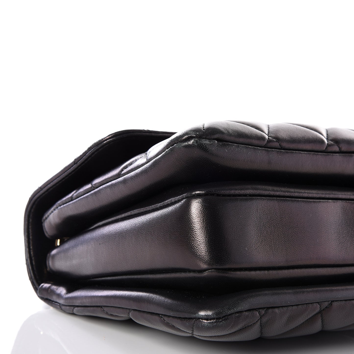 Lambskin Quilted Small Trendy CC Dual Handle Flap Bag Black